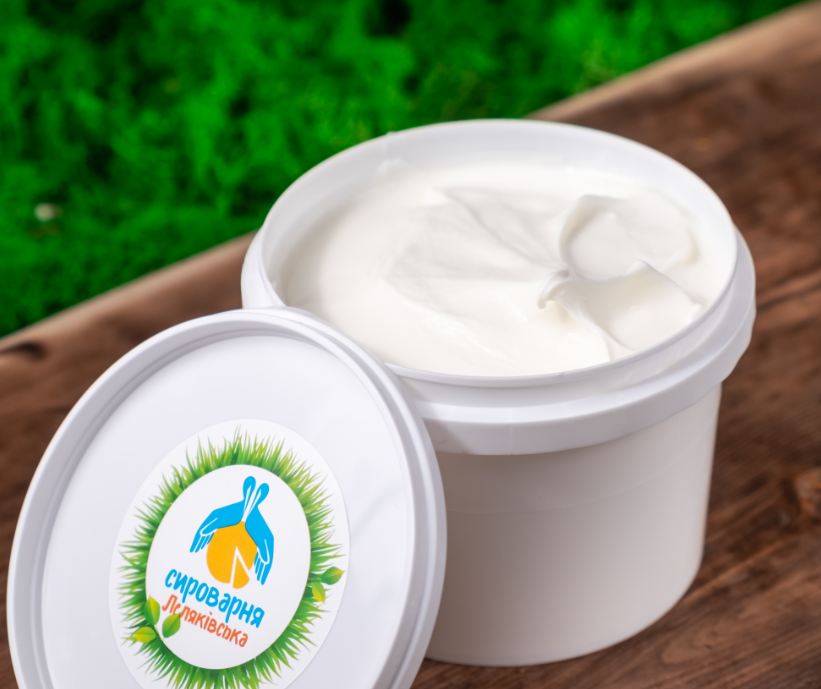 Сметана ЛЕЛЯКІВСЬКА СИРОВАРНЯ 20%, 350г, стакан пластиковий